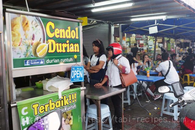 大人気ドリアンチェンドルの屋台