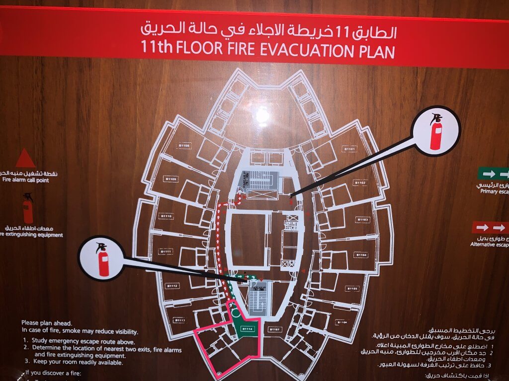 JWマリオットドバイのお部屋見取り図