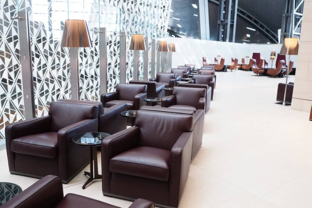 Qatar Airways First Class Lounge seating