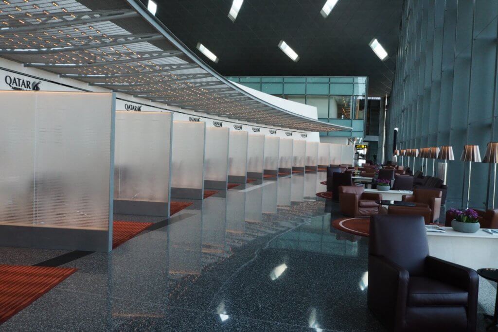 Qatar Airways first class check-in Doha