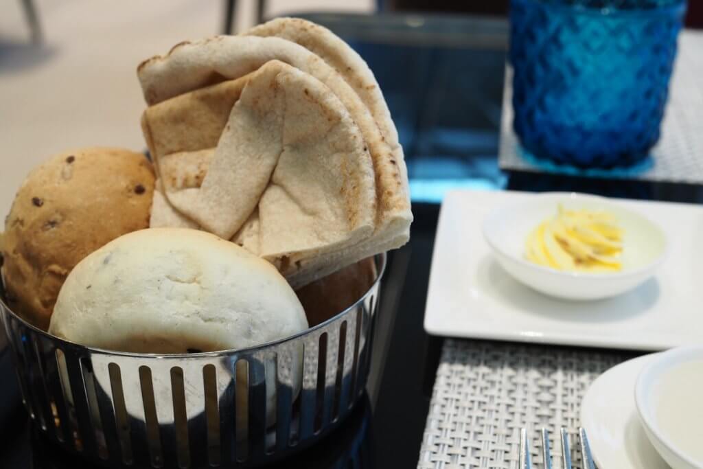 Qatar Airways First Class Lounge lunch