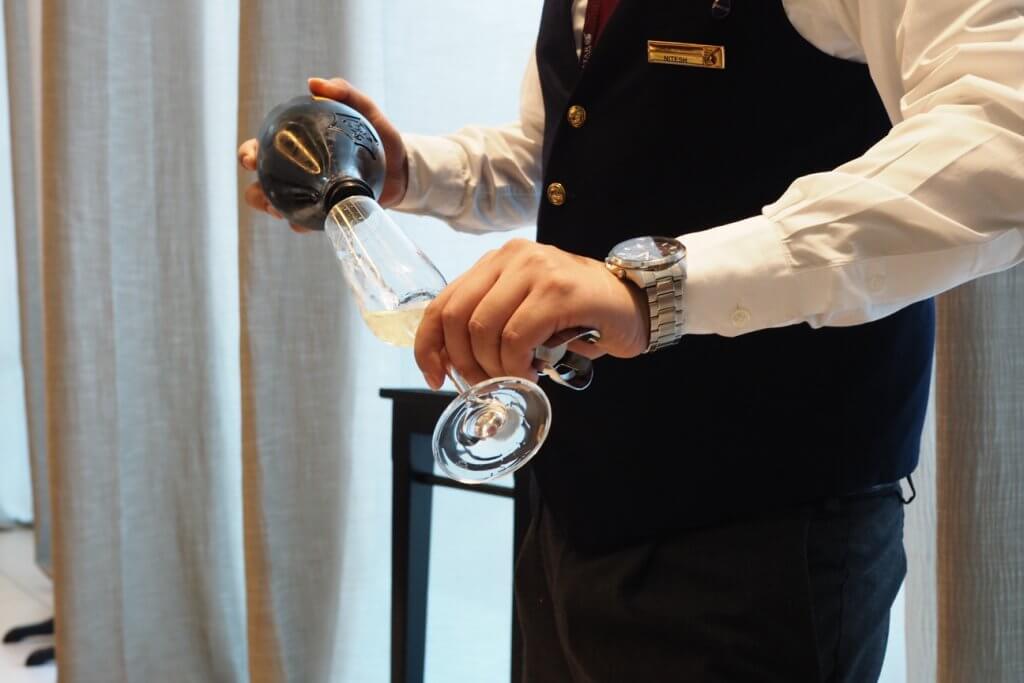 Qatar Airways First Class Lounge lunch