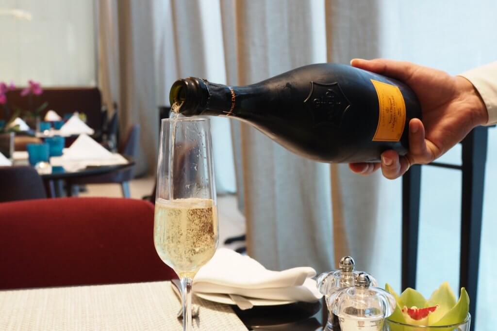 Qatar Airways First Class Lounge breakfast