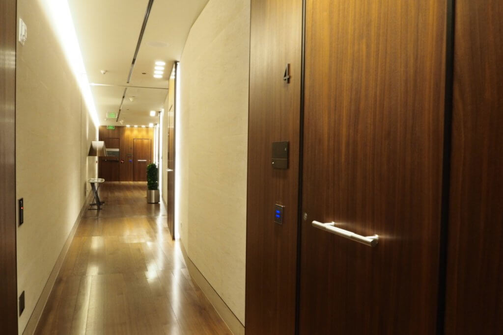 Qatar Airways First Class quiet space