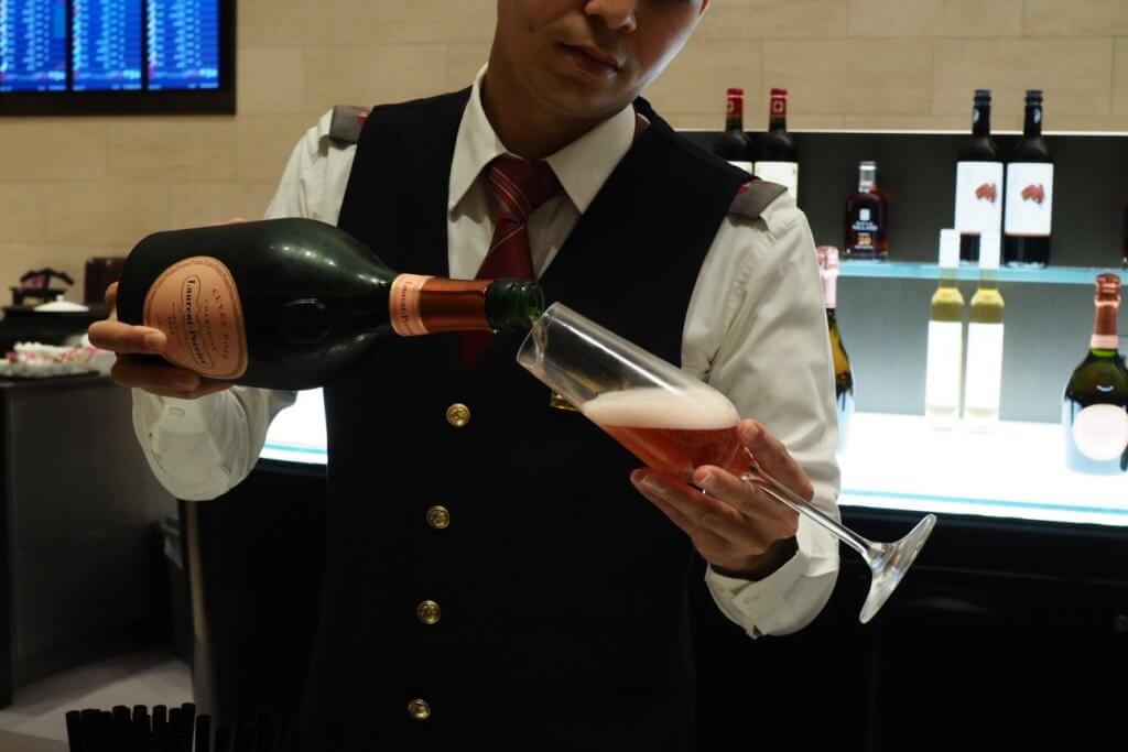 Qatar Airways First Class Lounge dinner