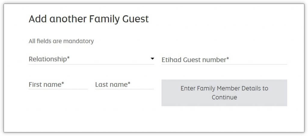 エティハドファミリーメンバーシップに申請
