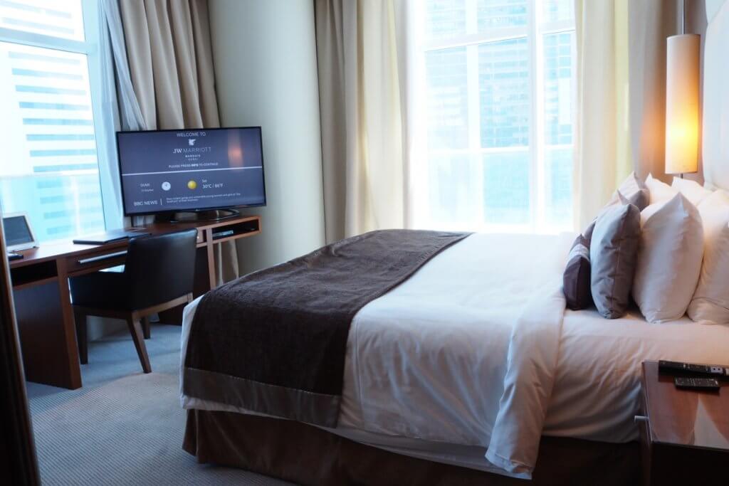 JWマリオットドバイのベッドルーム