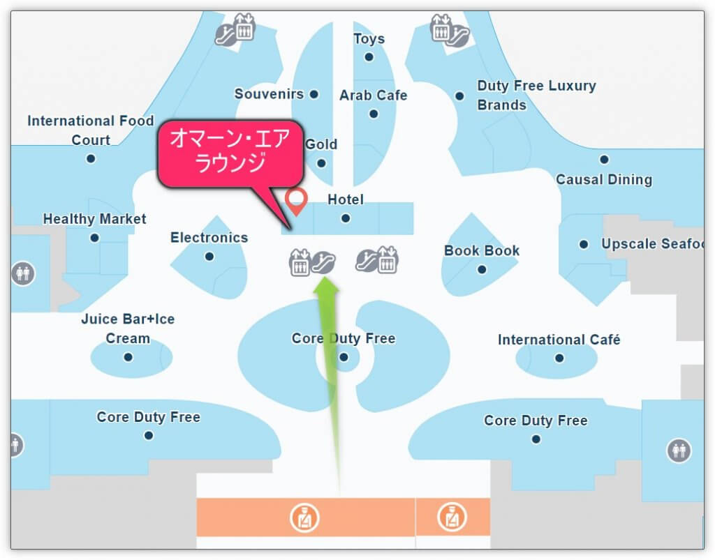オマーン・マスカット空港map
