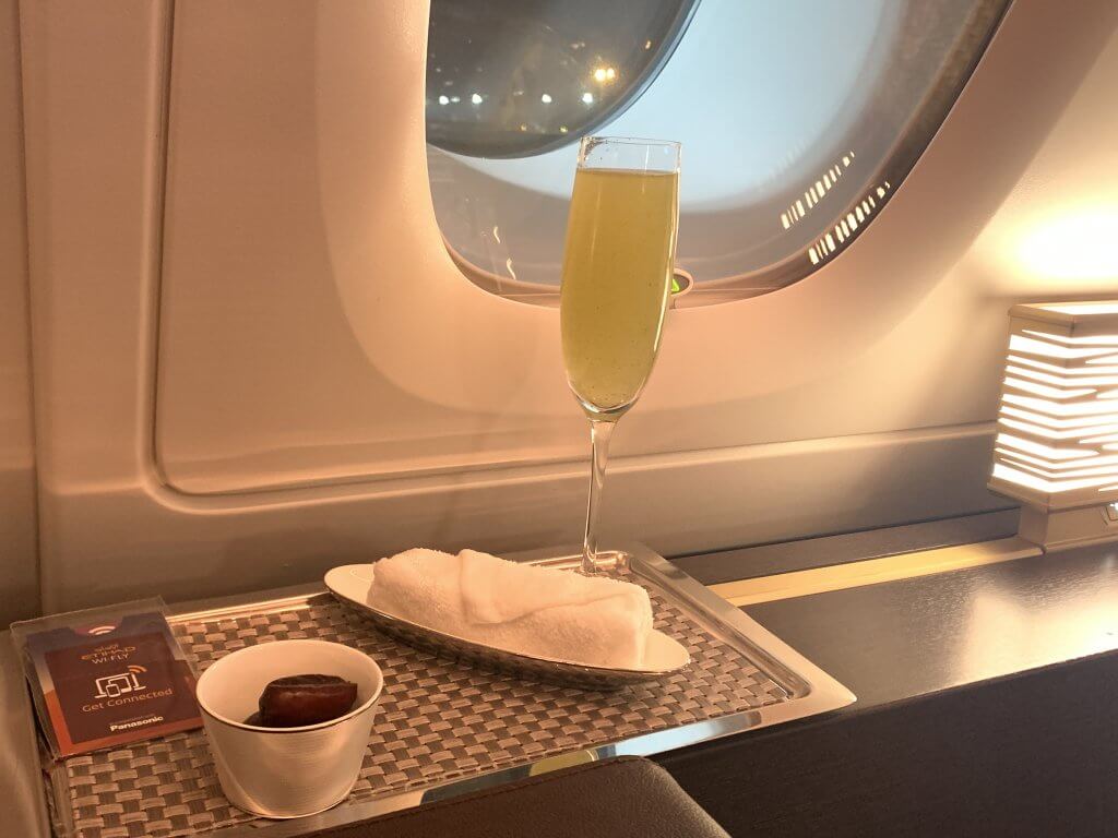 エティハド航空A380ファーストクラスウエルカム