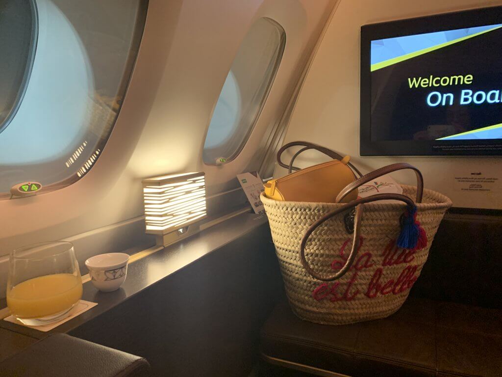 エティハド航空A380ファーストクラスウエルカム