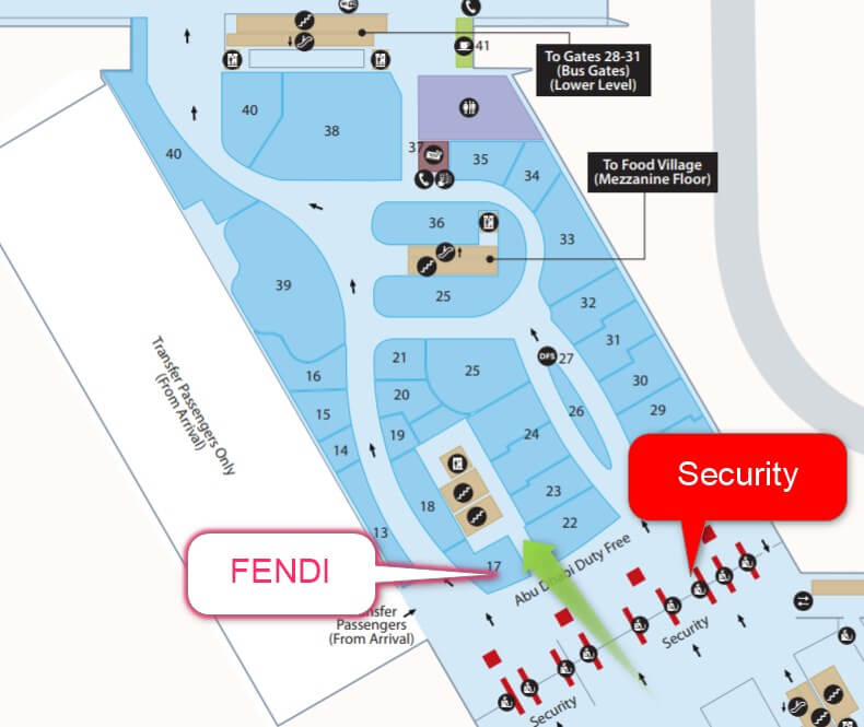 アブダビ空港マップ