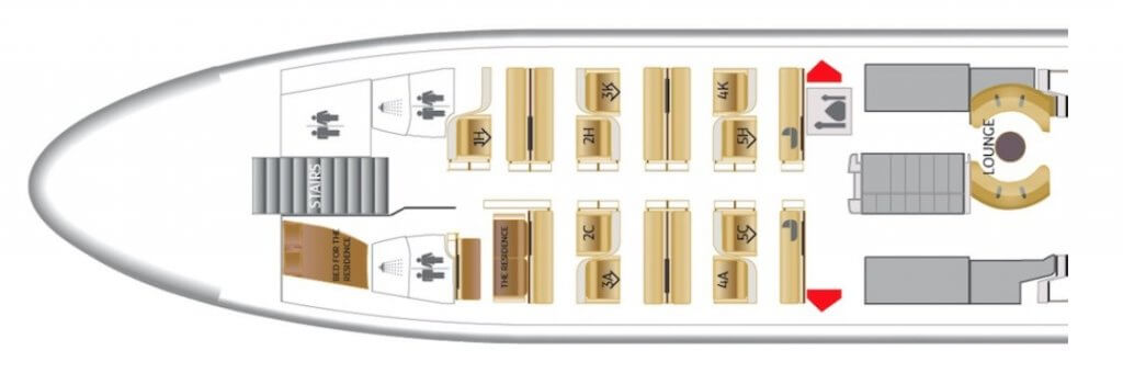 エティハドA380シートマップファーストクラス