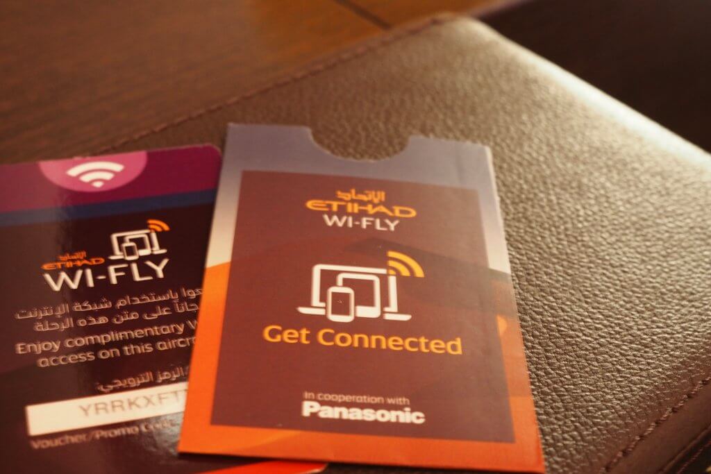 エティハド航空A380ファーストクラスのSIMカード