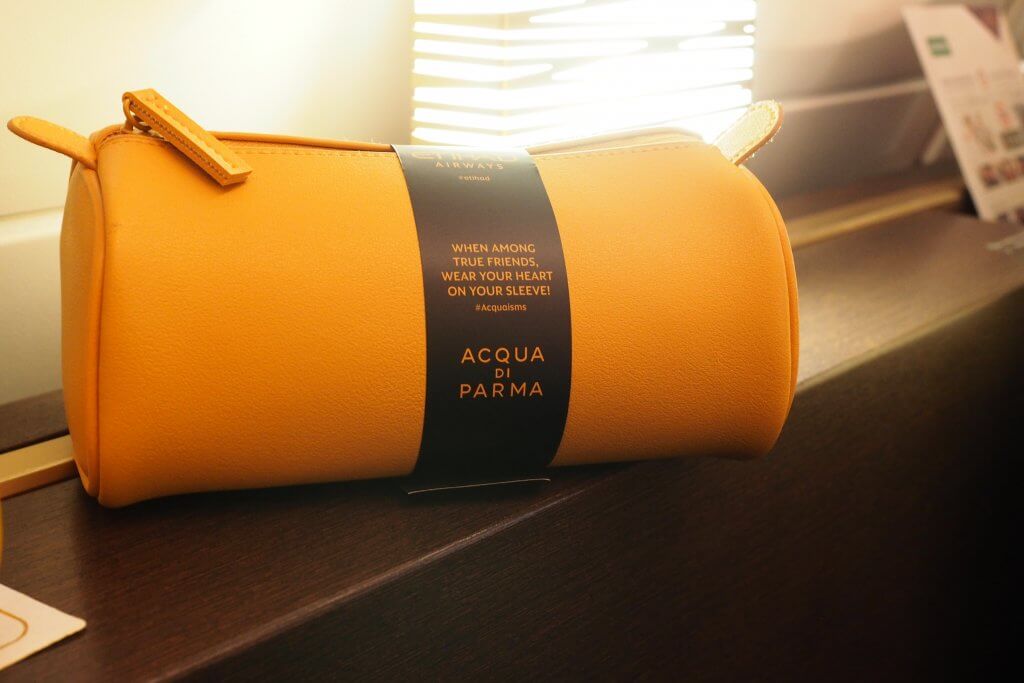 エティハド航空A380ファーストクラスのアメニティ