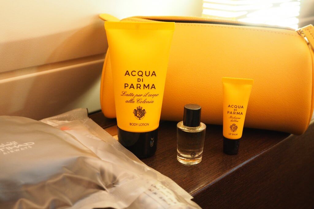 エティハド航空A380ファーストクラスのアメニティ